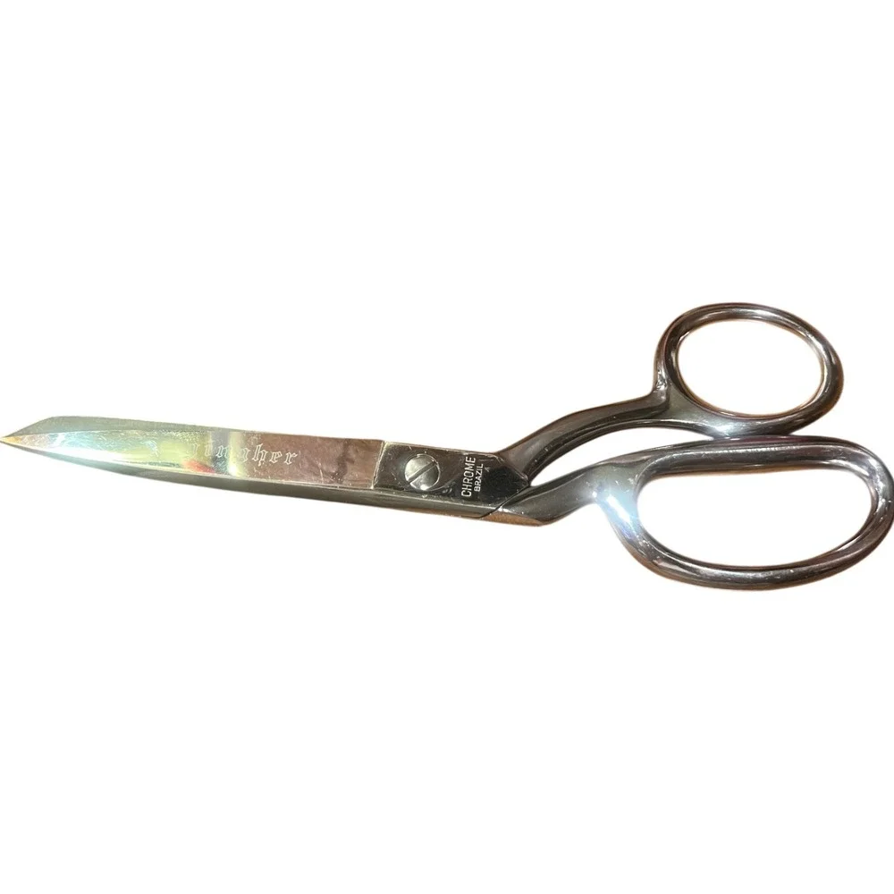 Gingher 8 Inch Dressmaker Shears Chrome Plated Fabric Scissors Brazil